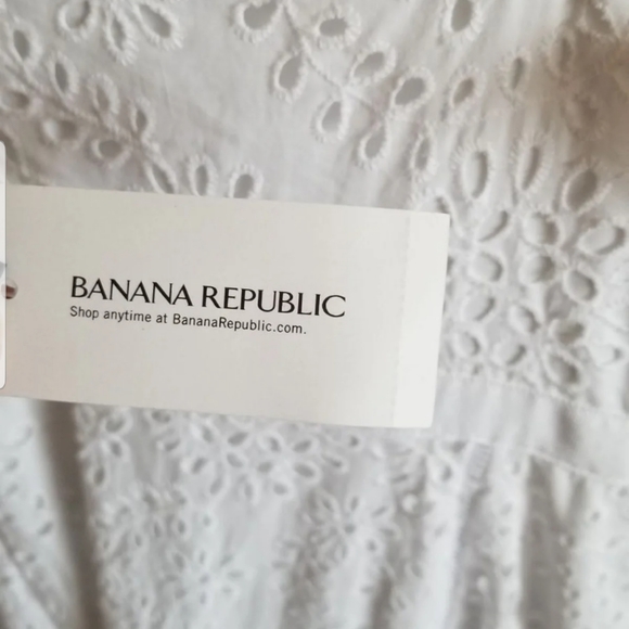 Banana Republic Eyelet Flounce Midi Dress - Picture 6 of 6